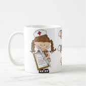 Personifizieren Sie brünette Kaffeetasse (Links)