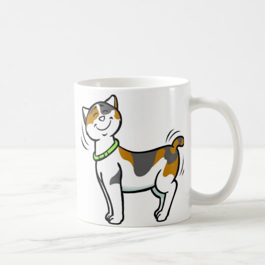 PERSONIFIZIEREN Sie den niedlichen TAG Katze Kaffeetasse (Rechts)