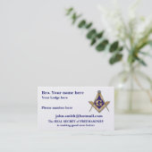 PERSONIFIZIEREN SIE DEN VATERTAG FREIMAURER VISITENKARTE (Stehend Vorderseite)