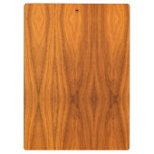 Personifizieren Sie diesen Teakholz-hölzernen Klemmbrett (Rückseite)