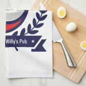 Personifizieren Sie dieses Bier Pong Logo Geschirrtuch (Viertel Falte)