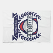 Personifizieren Sie dieses Bier Pong Logo Geschirrtuch (Horizontal)