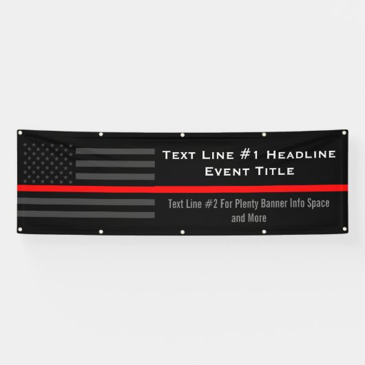 Personifizieren Sie dünne rote Linie Banner (Horizontal)