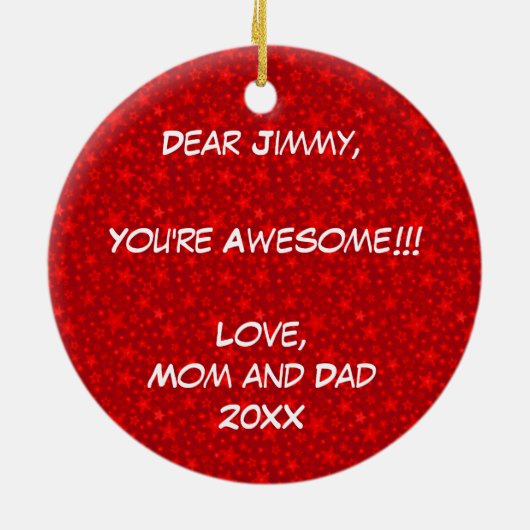 Personifizieren Sie es, Hockey Keramikornament (Hinten)