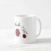 Personifizieren Sie es moderner roter Marienkäfer Kaffeetasse (VorderseiteRechts)