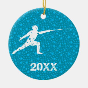 Personifizieren Sie es und fechten Keramikornament