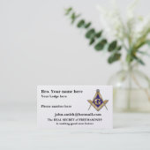 PERSONIFIZIEREN SIE FREIMAURERhäuschen Visitenkarte (Stehend Vorderseite)