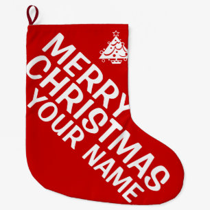 Personifizieren Sie frohe Weihnacht-Strumpf Großer Weihnachtsstrumpf