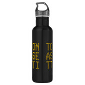 Personifizieren Sie:  Geometrische Text-Kunst Ihr Trinkflasche (Rückseite)