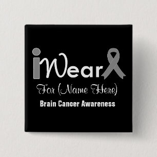 Personifizieren Sie grauen Band-Hirntumor Button