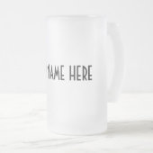 PERSONIFIZIEREN Sie ~ herstellen Ihre eigene Mattglas Bierglas (VorderseiteRechts)