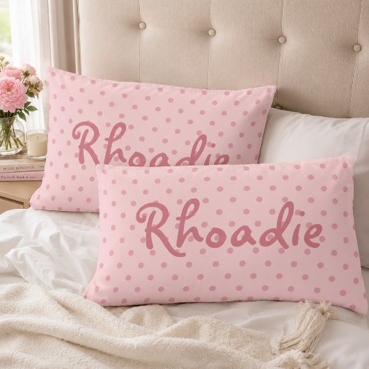Personifizieren Sie Ihre rosa Tupfen Kissenbezug