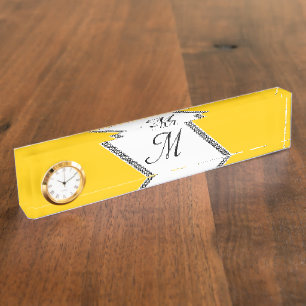 Personifizieren Sie Informations-mit Monogramm Namensplakette