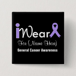 Personifizieren Sie Lavendel-Band-General Cancer Button