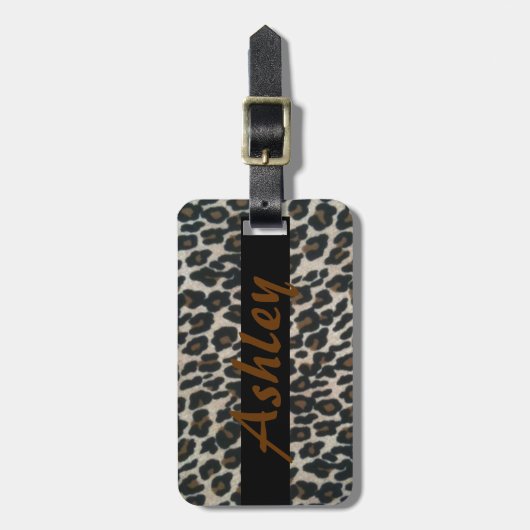 Personifizieren Sie Leopard-Druckband Gepäckanhänger (Vorderseite vertikal)