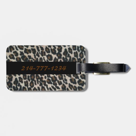 Personifizieren Sie Leopard-Druckband Gepäckanhänger (Rückseite horizontal)