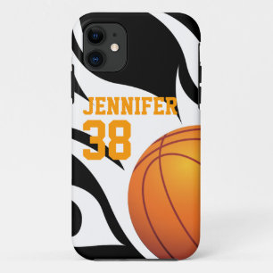 Personifizieren Sie lodernden Basketball B/W Case-Mate iPhone Hülle