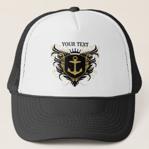 Personifizieren Sie Marine-Wappen Truckerkappe