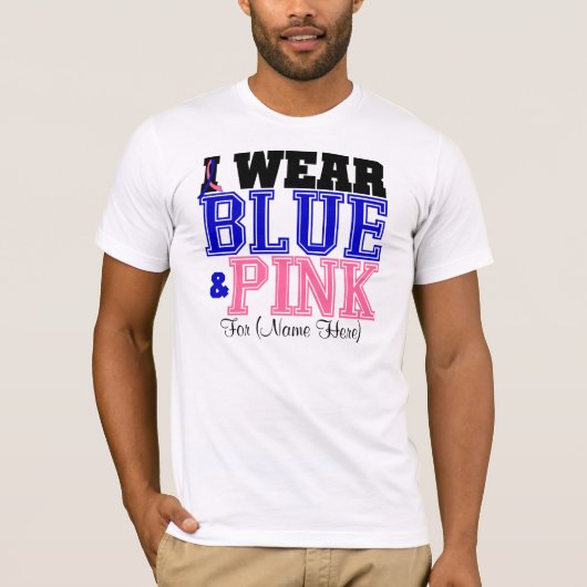 Personifizieren Sie mich tragen blauen u. rosa T-Shirt (Vorderseite)