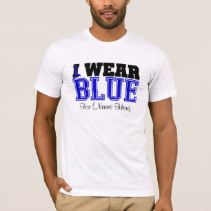Personifizieren Sie mich tragen blaues T-Shirt