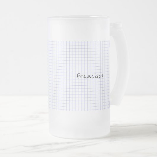 Personifizieren Sie: Minimalistisches Mattglas Bierglas (VorderseiteRechts)