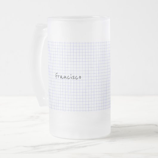 Personifizieren Sie: Minimalistisches Mattglas Bierglas (Vorderseite Links)