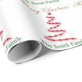 Personifizieren Sie modernen roten Geschenkpapier (Rolleneckpunkt)