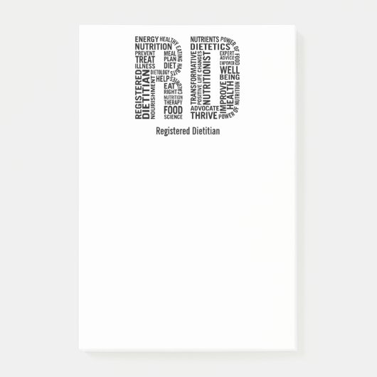 Personifizieren Sie Name registrierten Diätetiker Post-it Klebezettel (Vorderseite)