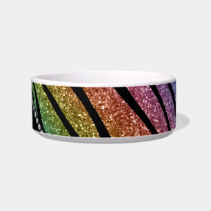 Personifizieren Sie Namensregenbogen-Glitter Napf