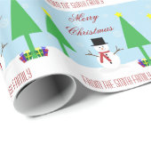 Personifizieren Sie NamensSchneemann-Papier Geschenkpapier (Rolleneckpunkt)