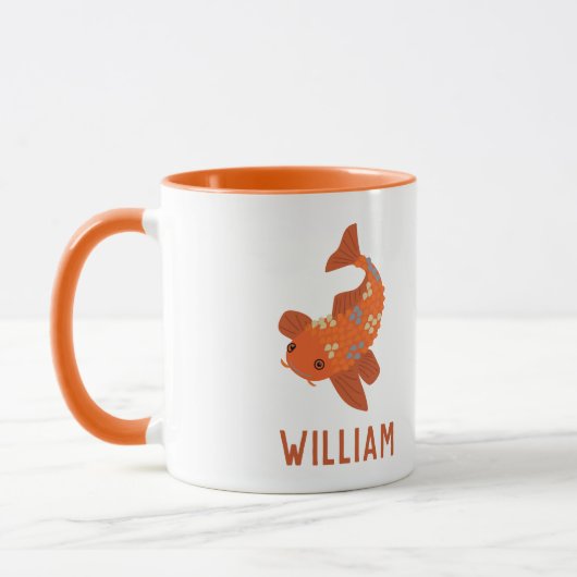 Personifizieren Sie orange Koi Goldfisch Tasse (Links)