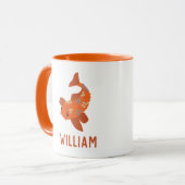 Personifizieren Sie orange Koi Goldfisch Tasse (Vorderseite Links)