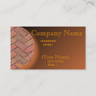 Personifizieren Sie Patio-Ziegelstein-Visitenkarte Visitenkarte