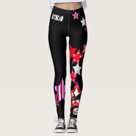 Personifizieren Sie patriotische USA-Flagge Juli Leggings