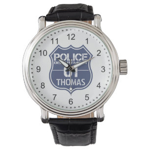 Personifizieren Sie Polizeidienststelle-Schild 01 Armbanduhr