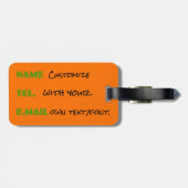 Personifizieren Sie Retro Glasgow-Doppeldeckerbus Gepäckanhänger (Rückseite horizontal)