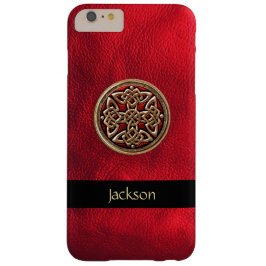 Personifizieren Sie roten ledernen keltischen Case-Mate iPhone Hülle