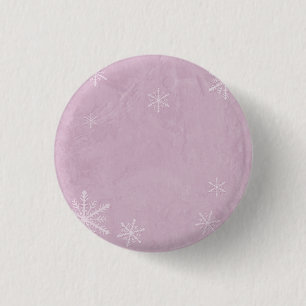 PERSONIFIZIEREN Sie Schneeflocke-Papier 3 - Rosa Button
