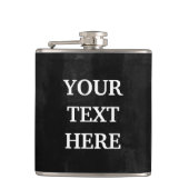 Personifizieren Sie schwarze Tafel Flachmann (Vorderseite)