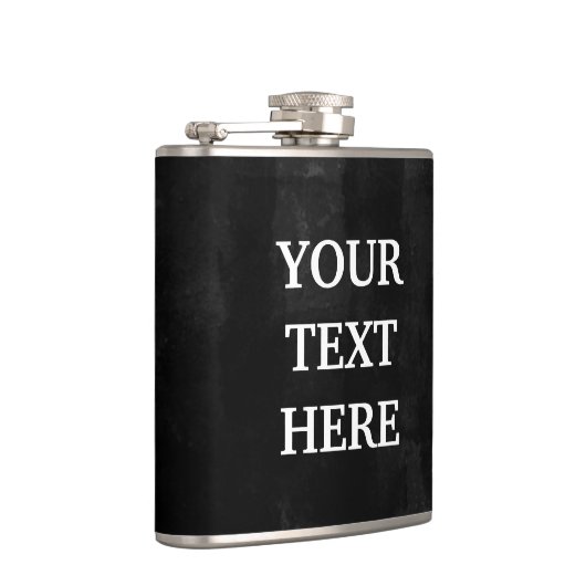 Personifizieren Sie schwarze Tafel Flachmann (Rechts)