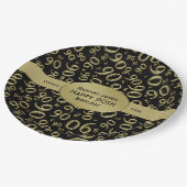 Personifizieren Sie: Schwarzes und Gold90. Pappteller (Schrägansicht)