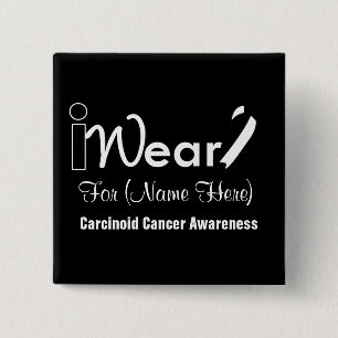 Personifizieren Sie Schwarzweiss-Band karzinoides Button