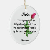 PERSONIFIZIEREN SIE SCHWESTER-VERZIERUNG KERAMIKORNAMENT (Rechts)