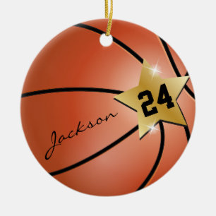 Personifizieren Sie Superstern-Basketball Keramik Ornament
