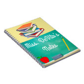 Personifizieren Sie Tafellehrernotizbuch mit Namen Notizblock (Rechte Seite)