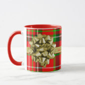 Personifizieren Sie: Tartan-Weihnachtsgeschenk und Tasse (Links)