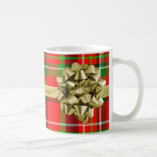 Personifizieren Sie: Tartan-Weihnachtsgeschenk und Tasse (Rechts)