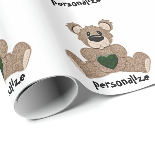 Personifizieren Sie Teddybär-Packpapier Geschenkpapier (Rolleneckpunkt)