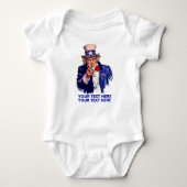 Personifizieren Sie Uncle Sam Baby Strampler (Vorderseite)
