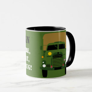 Personifizieren Sie Vintage LKW-Tasse des Tasse
